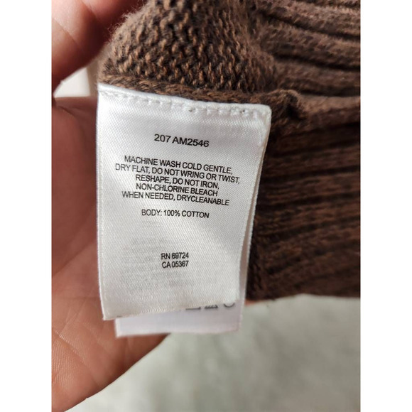 Columbia Mens Pullover Sweater Brown Long Sleeve 1/4 Zip Knit XL - Picture 6 of 6